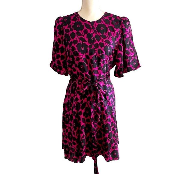 Kate Spade New York Rosy Garden Tie-Waist Dress Size 12 - Picture 4 of 8